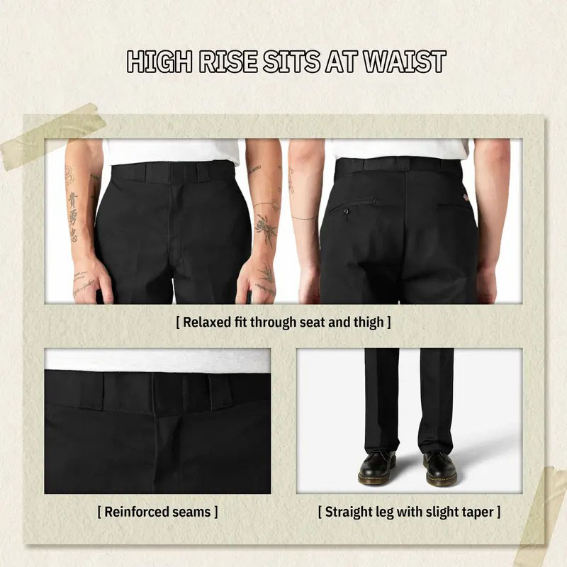 Classic Straight Fit Work Pants – Wrinkle-Resistant, Durable & Easy Care