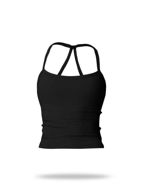 Women's Solid Backless Quick-Dry Athletic Cami Top