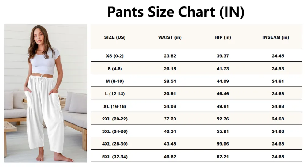 Womens Linen Wide Leg Pants