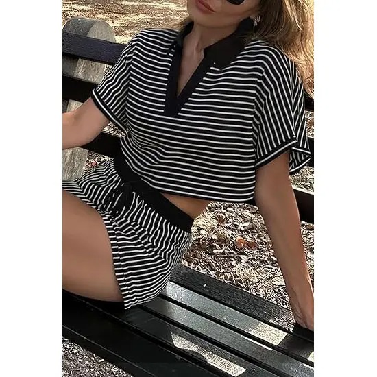 Women's Striped 2-Piece Set
