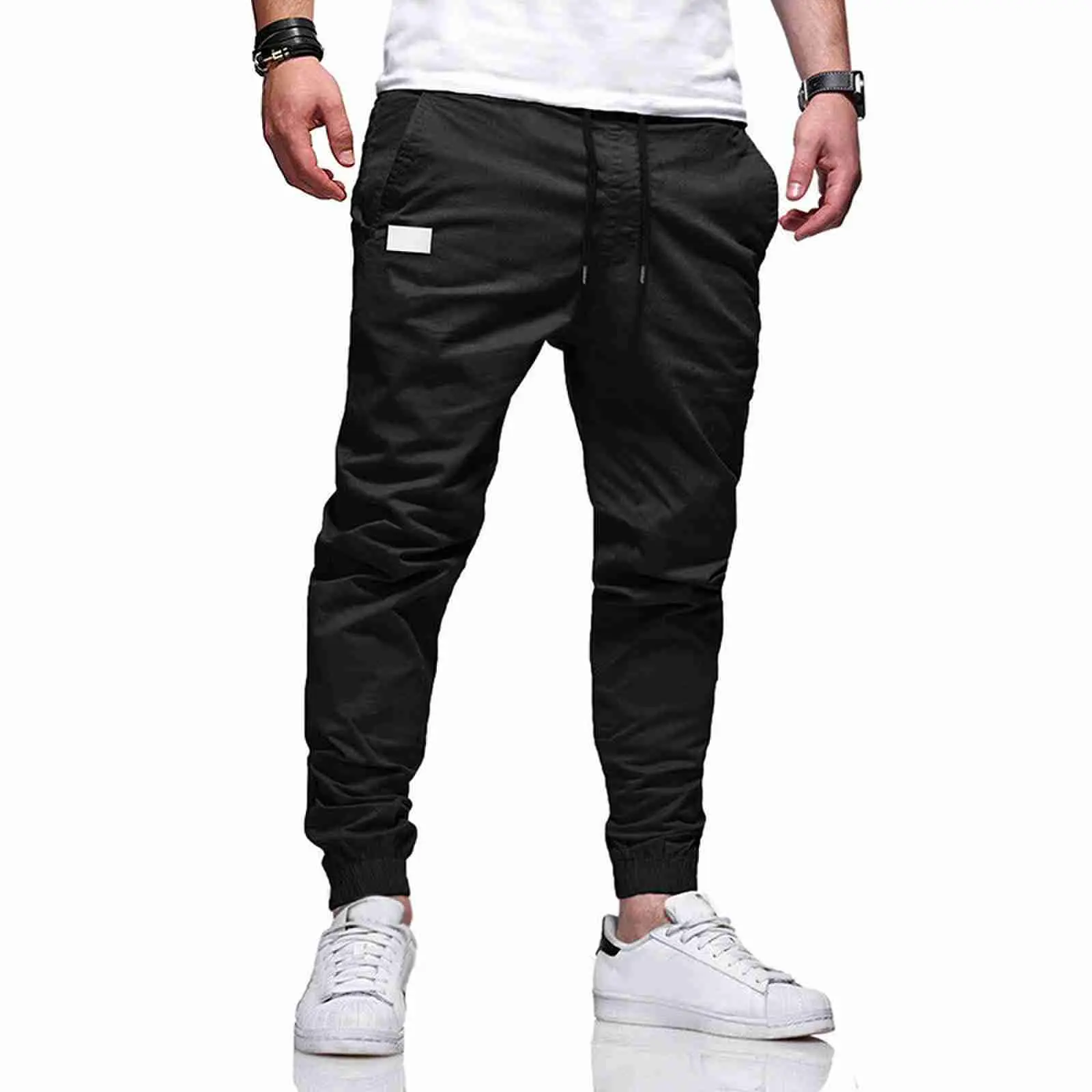 Men's Casual Joggers – Elastic Waistband with Drawstring