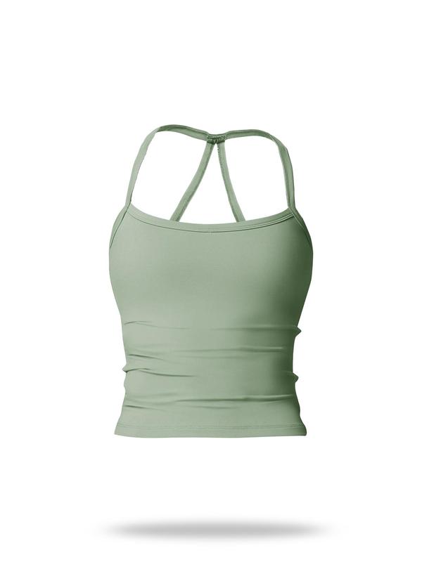Women's Solid Backless Quick-Dry Athletic Cami Top