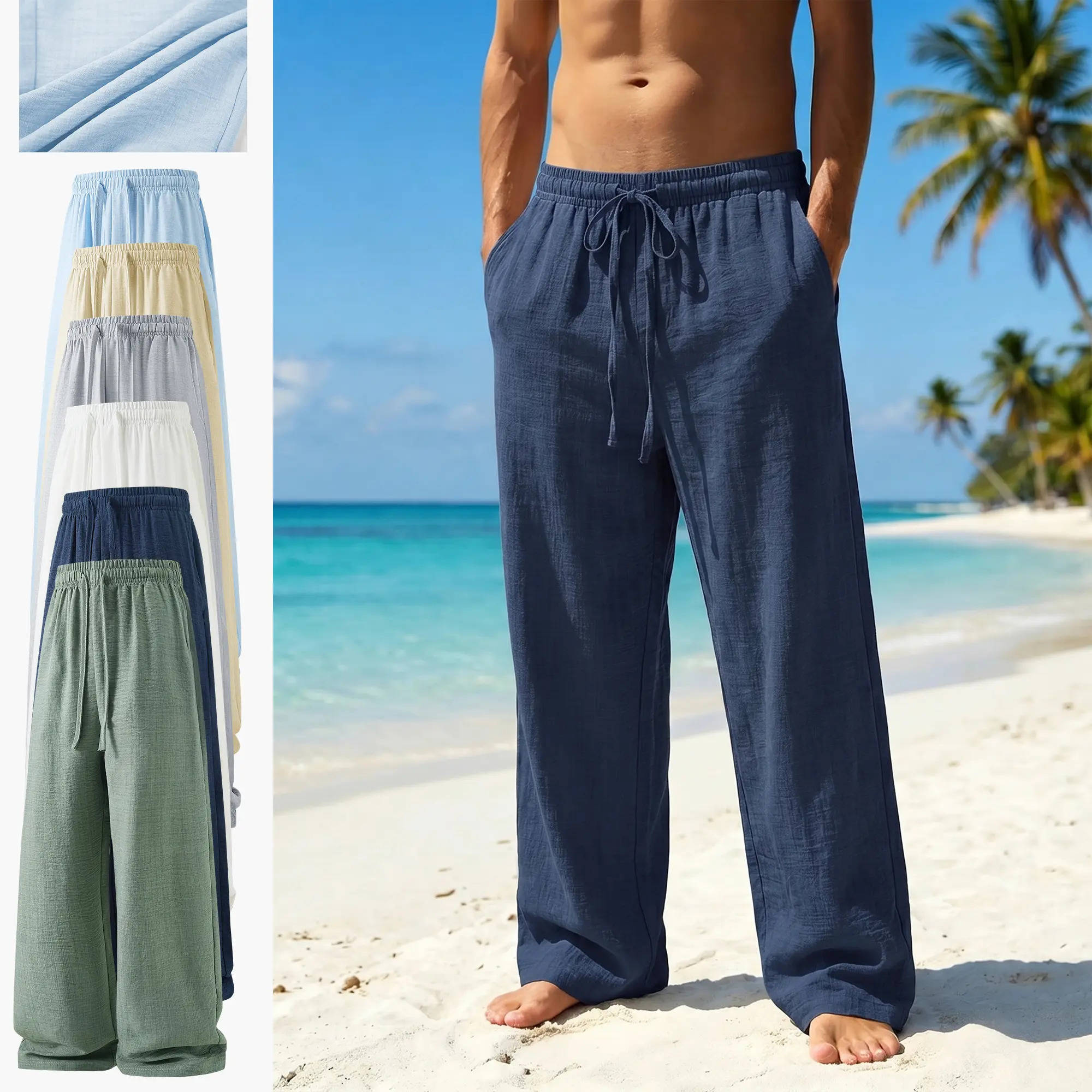 Men’s Summer Lightweight Casual Retro Pants