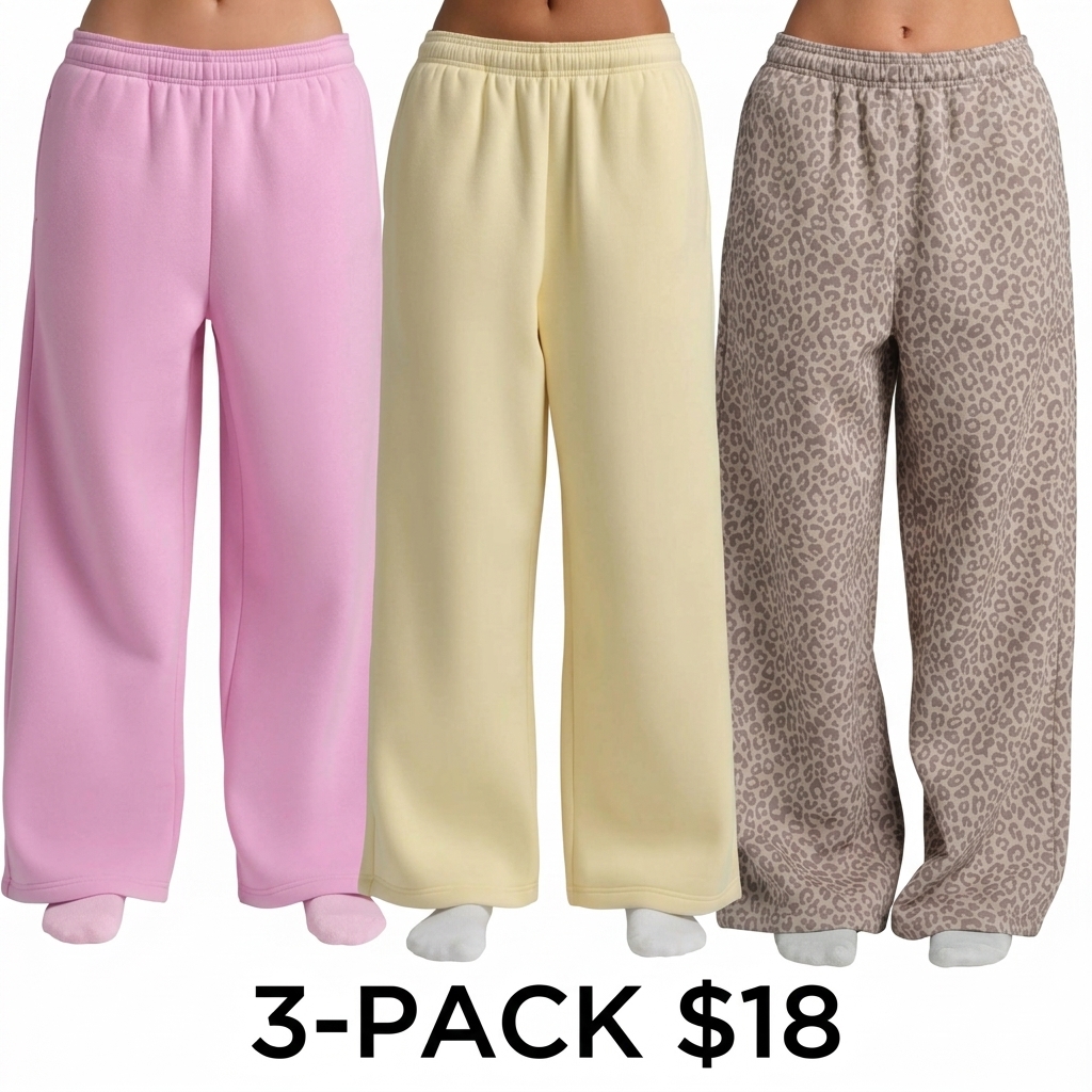 Unisex Relaxed Wide Leg Sweatpants – Ultra-Soft Heavyweight Fleece with Pockets