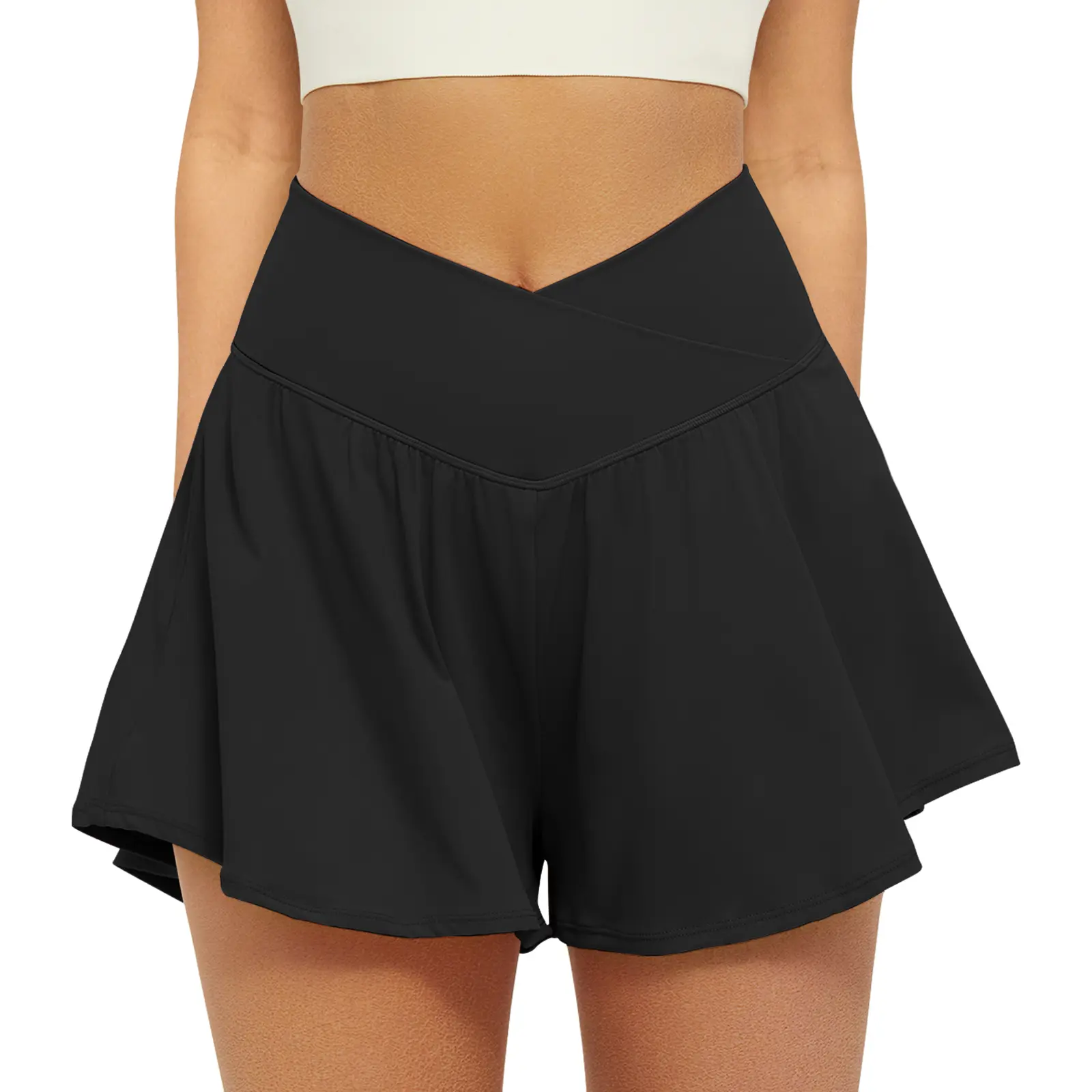 ⚡Women's 2 in 1 Crossover Athletic Shorts with Pockets🔥