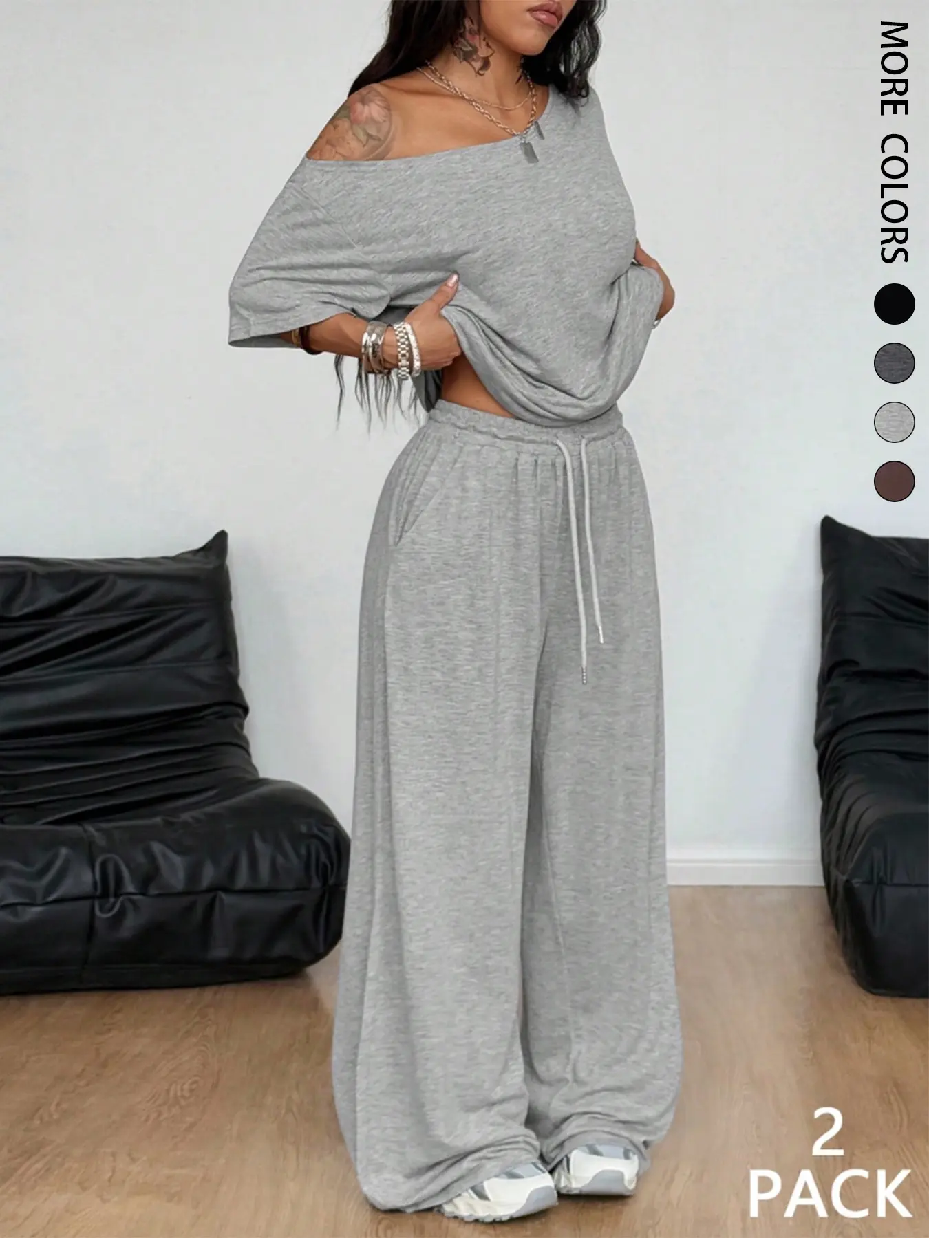 Two Pieces Outfits Women's Minimalist Basic Daily Wear
