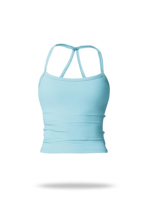 Women's Solid Backless Quick-Dry Athletic Cami Top