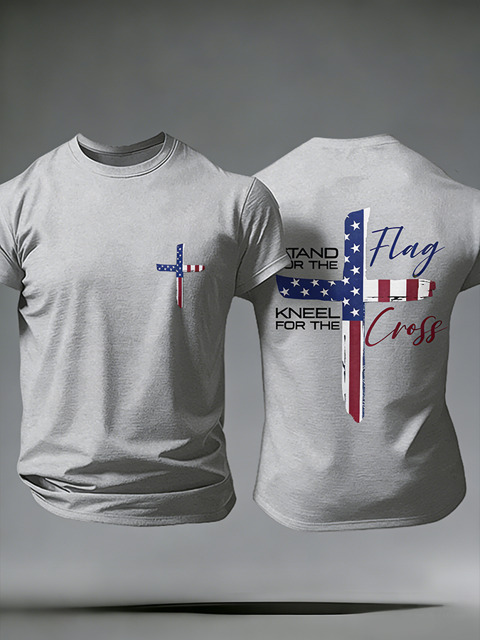 Men'S Casual American Founding Celebration Personalized Printed Round Neck T-Shirt