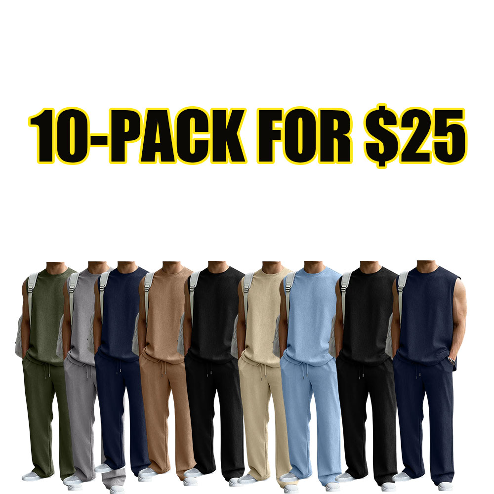 Coastal Comfort Men's Rib Knit 2-Piece Lounge Set