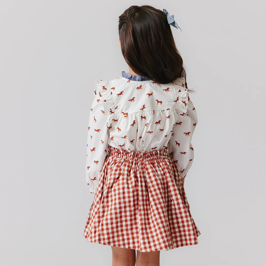 Girl's Kalani Button Up Top Tiny Horses