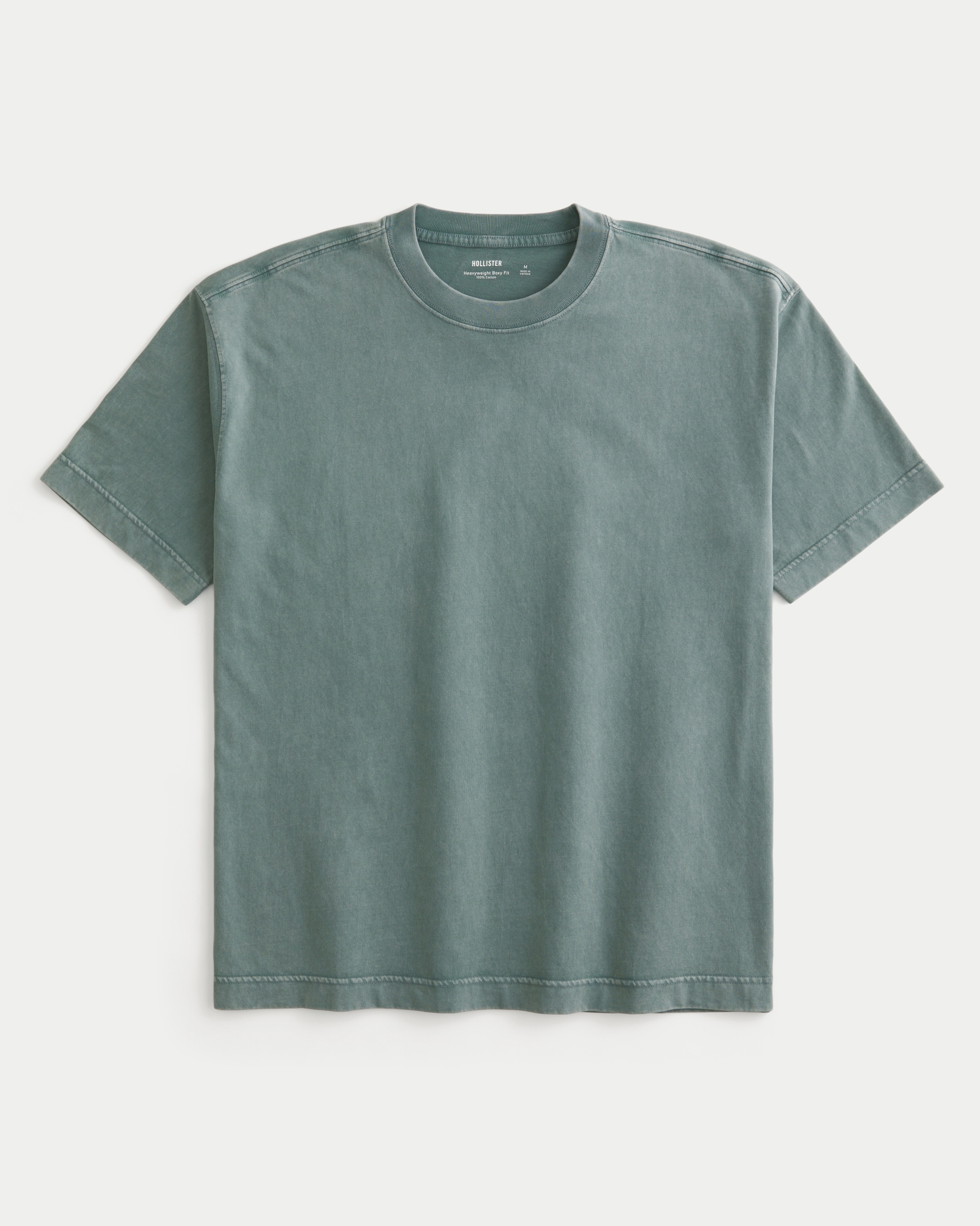 Boxy Heavyweight Washed Cotton Crew T-Shirt