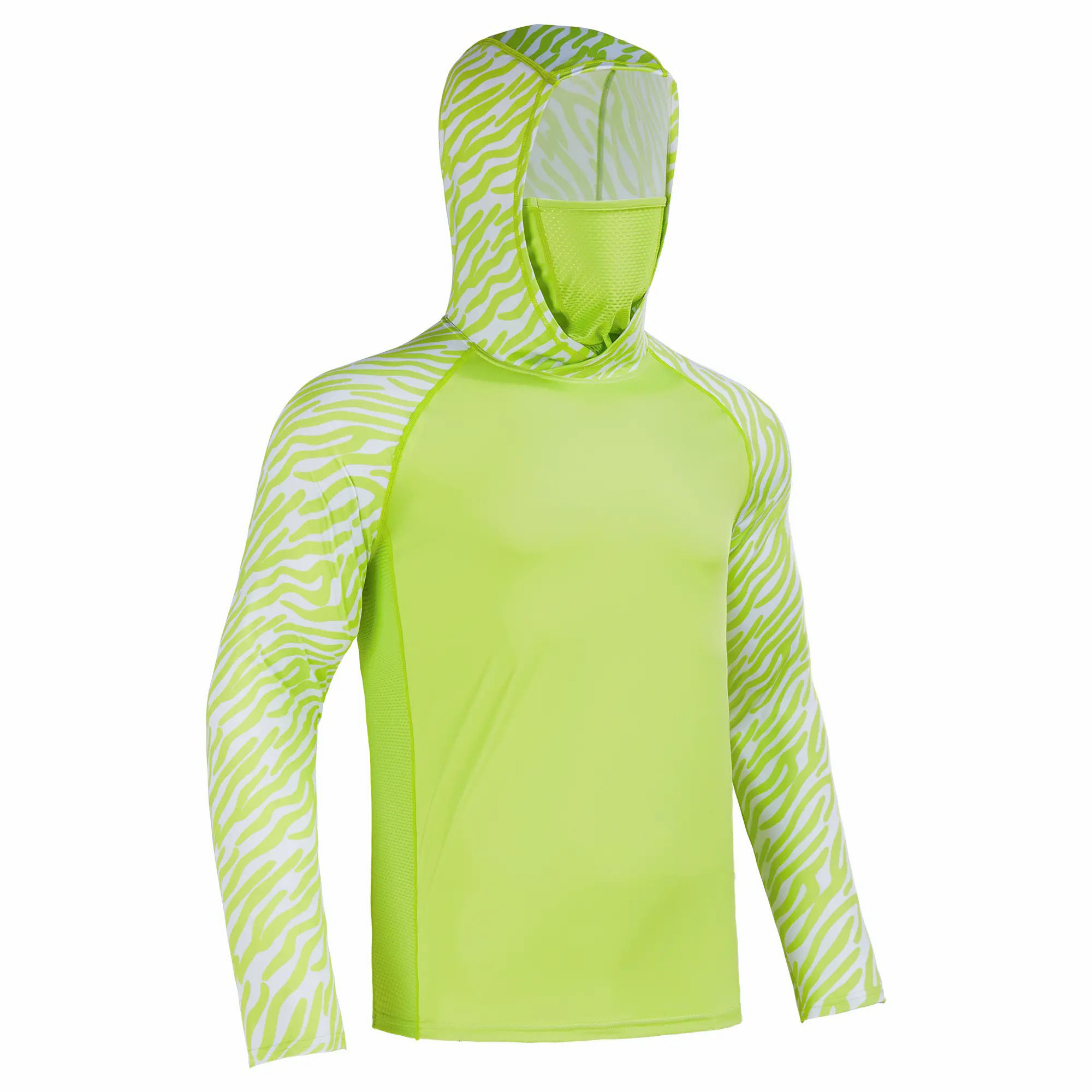 Men's UPF 50+ Sun Hoodie with Built-in Mask & Neck Gaiter – Lightweight Cooling Activewear
