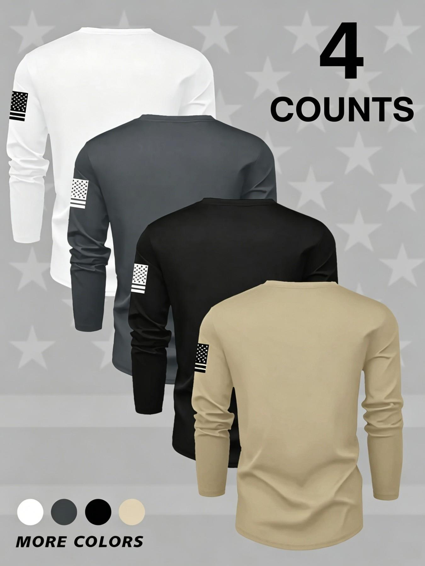 Men's Crew Neck Long-Sleeve T-Shirt