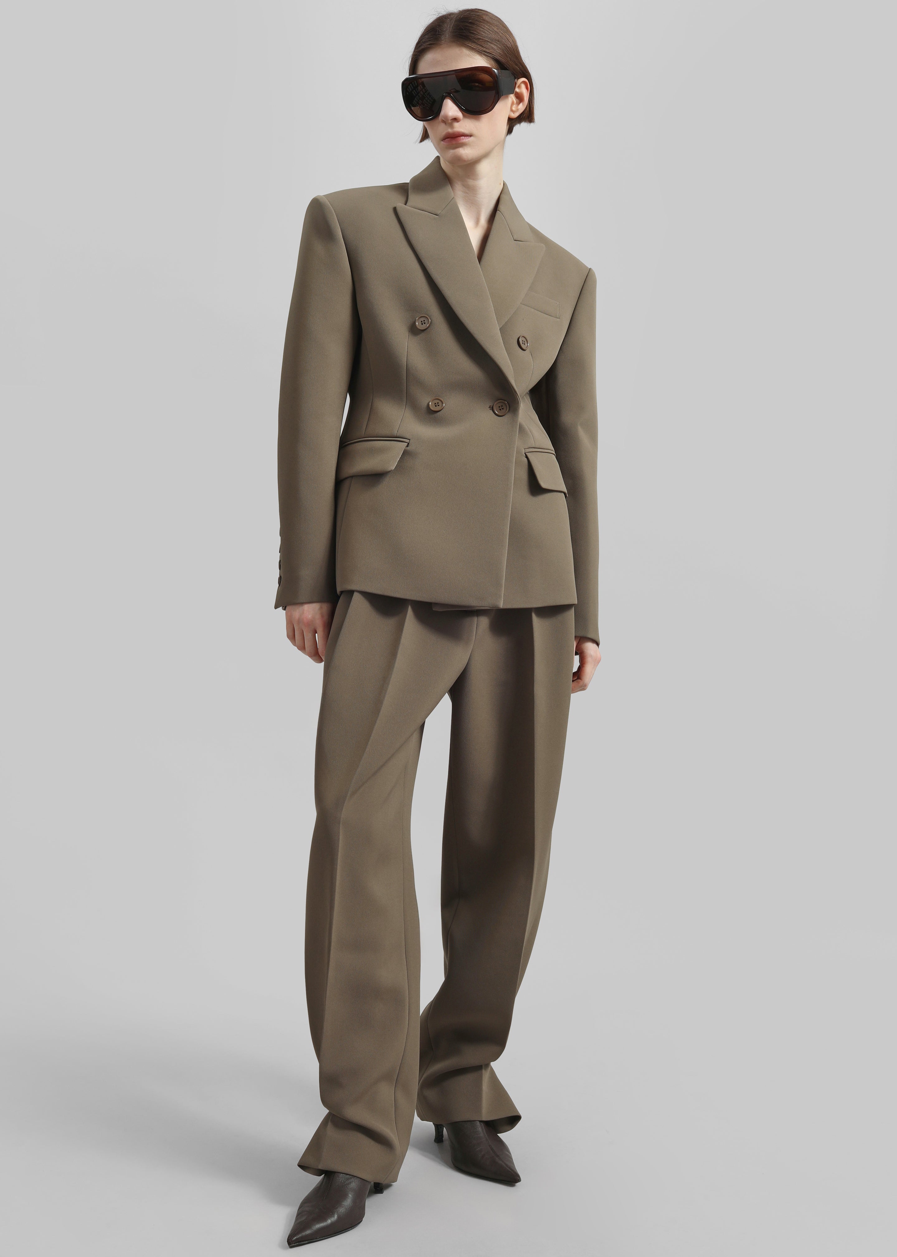 Doyer Cinched Blazer - Moss Green
