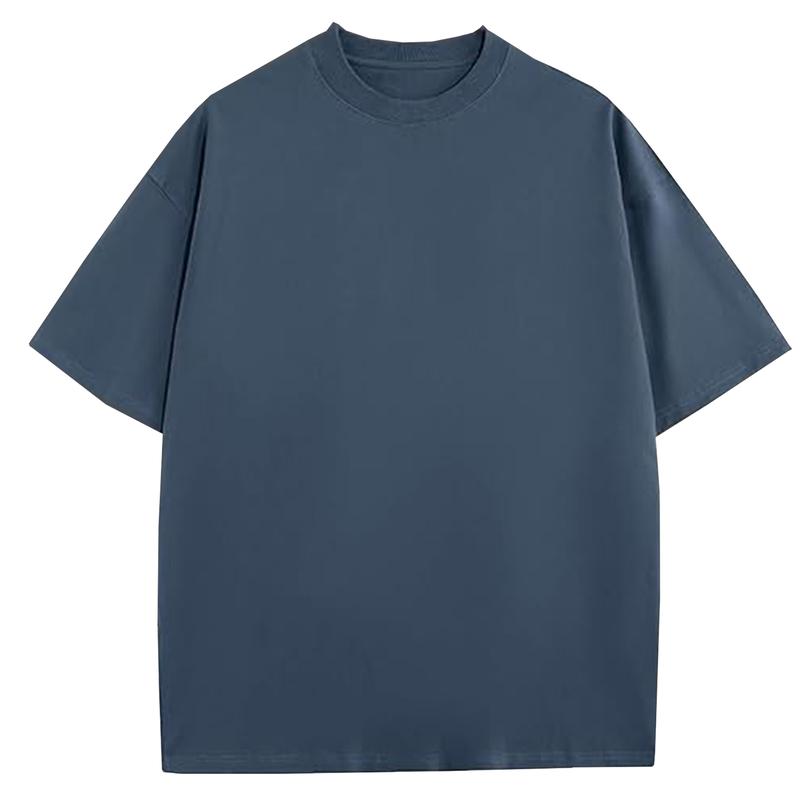 Unisex Heavyweight 100% Cotton Drop Shoulder T-Shirts, Multi-Pack Casual Oversized Fashion Tees