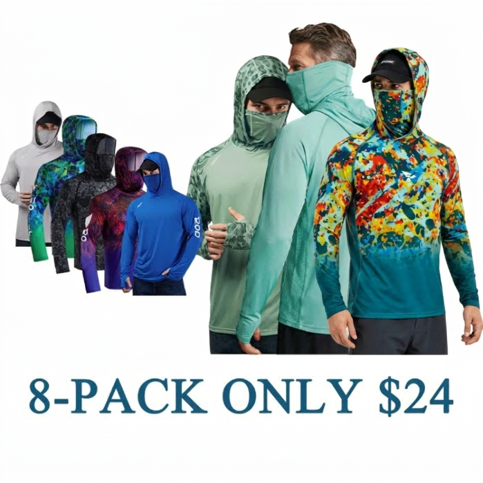 ☀️Men’s UPF 100 Sun Protection Hoodie with UV Detection