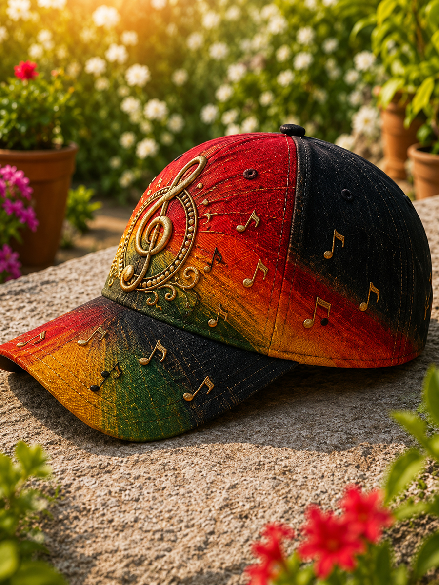 Black Jazz-Inspired Casual Baseball Cap