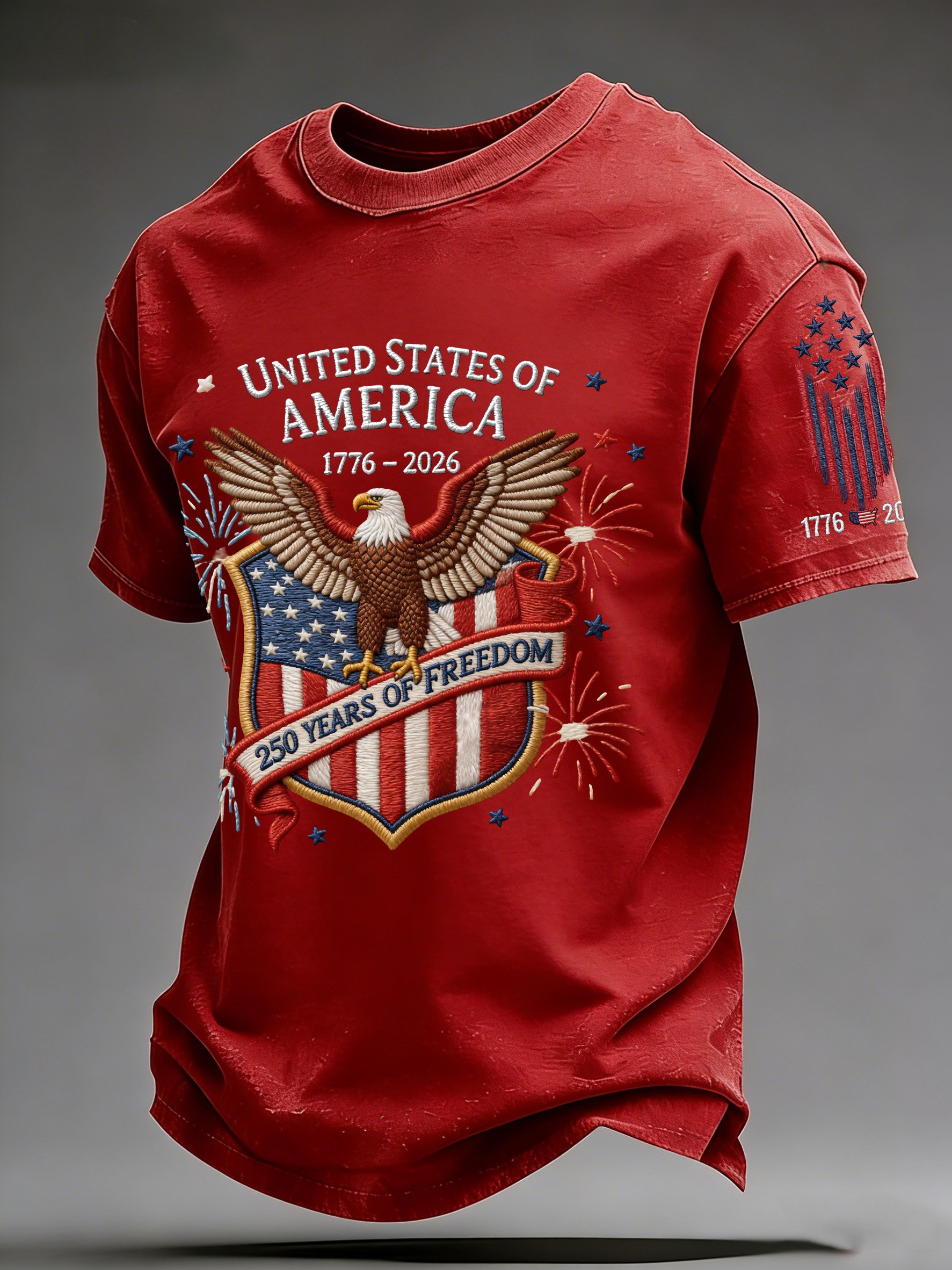 Men's American 250th Anniversary Print Casual Top
