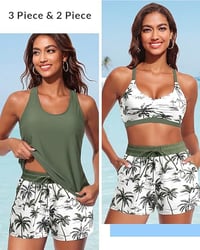 ⏰LAST DAY 90% OFF - 3 Piece Tankini with Shorts 🔥