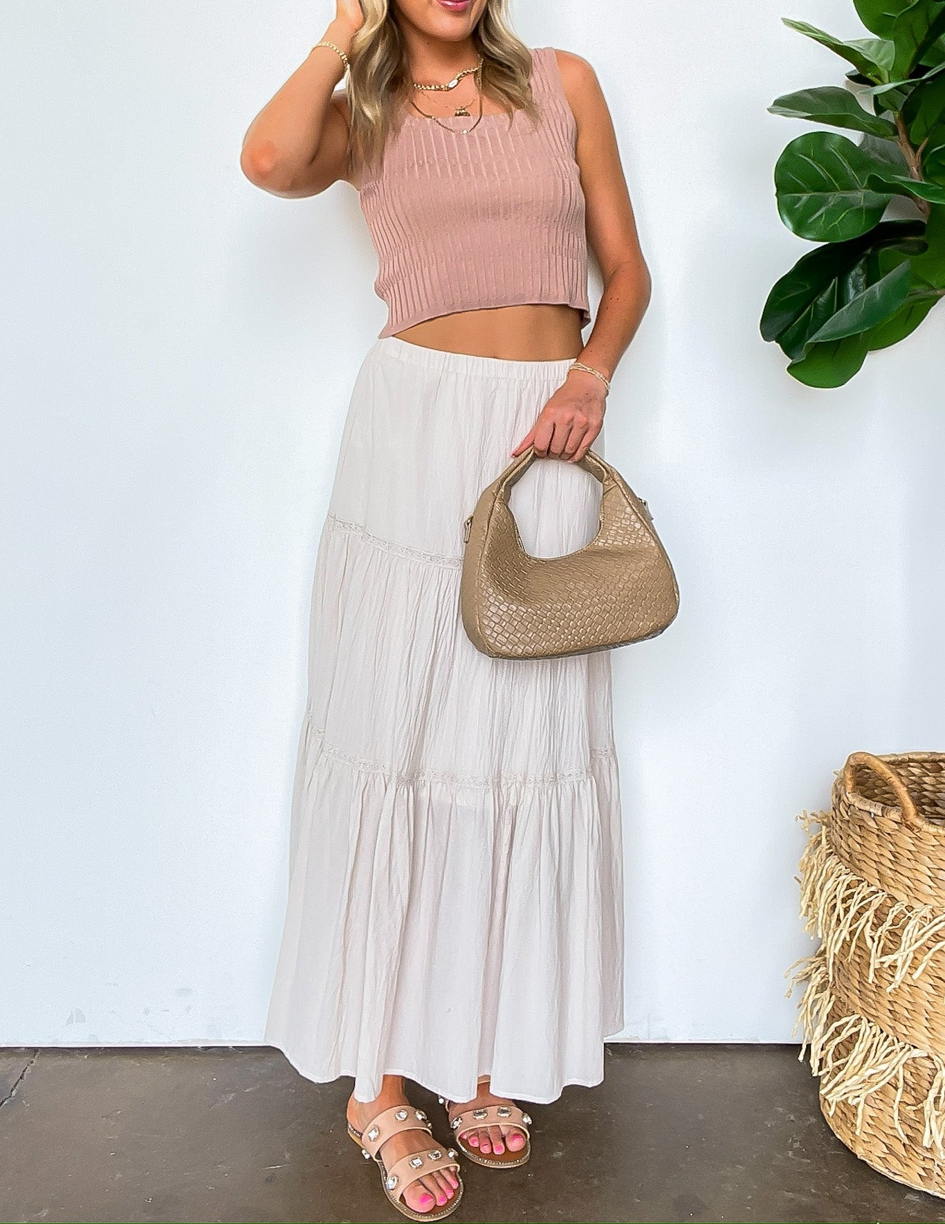 Square Neck Techno Rib Tank