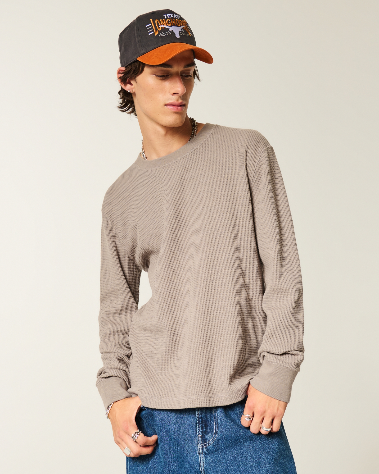 Relaxed Thermal Long-Sleeve Camo Crew Shirt