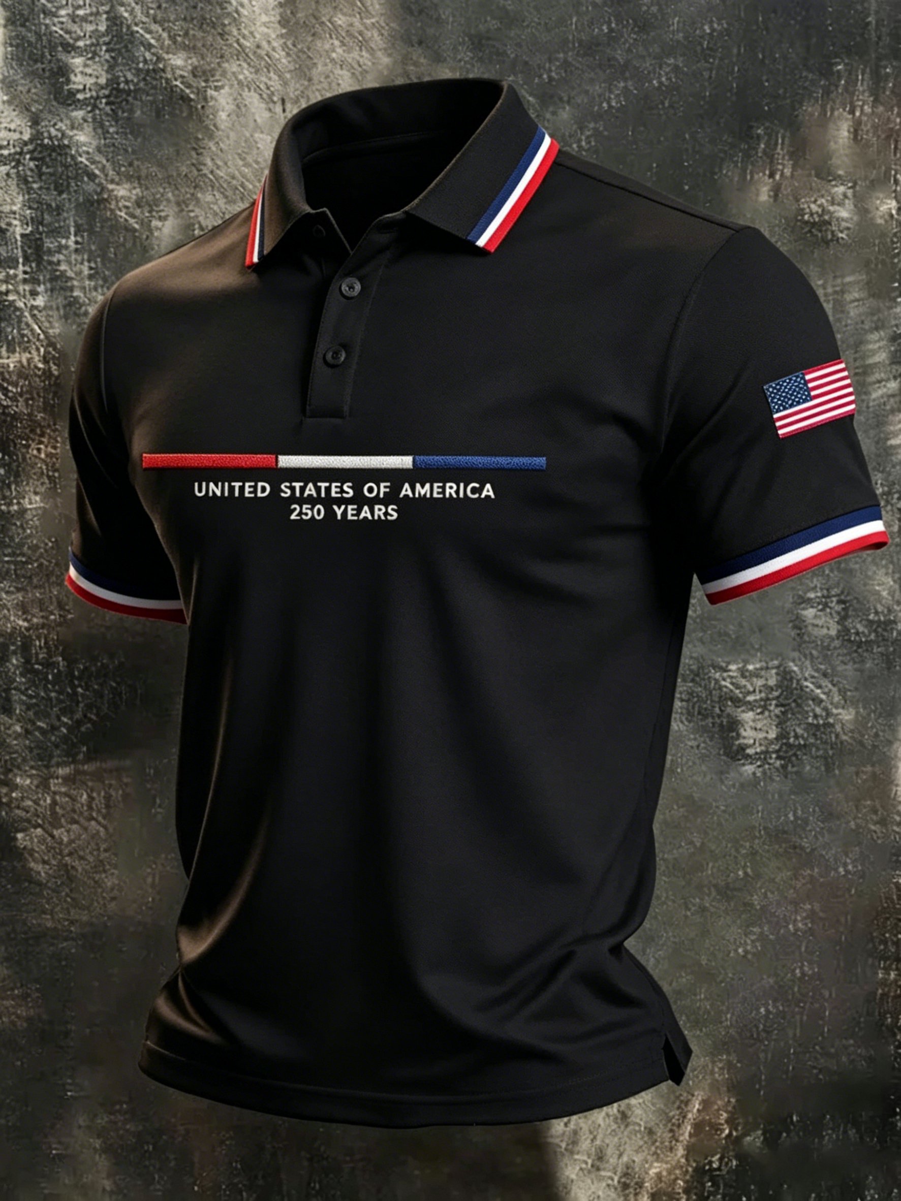 Men's 250th Anniversary Printed Casual Polo Shirt