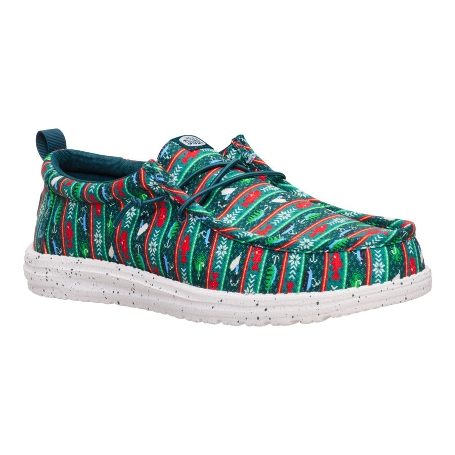 Wally Fishmas Sweater - Pine Green/Multi