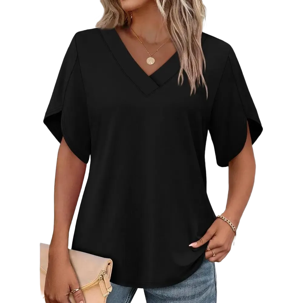 🔥8-PACK $24 - Women's Summer Tops Short Petal Sleeve Shirts
