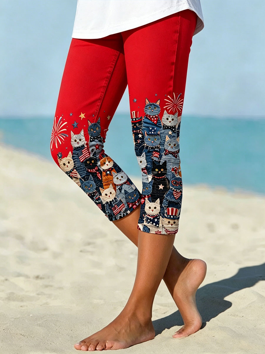 Women's American cat leggings