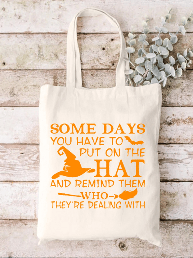 Funny Halloween Letter Print Shoulder Bag