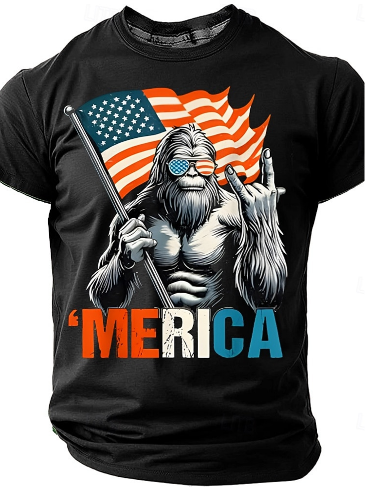 Creative MERICA Fun Commemorative T-Shirt