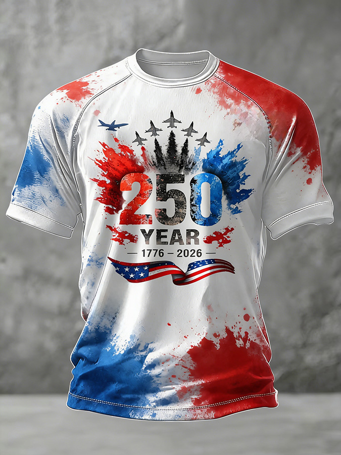 Men'S And Women'S Casual 250Th Anniversary Founding Celebration Raglan T-Shirt