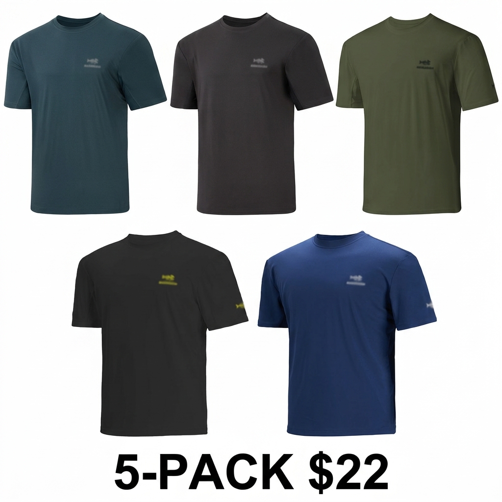 Men's UPF 50+ Sun Protection Fishing Shirt – Short Sleeve Quick Dry T-Shirt