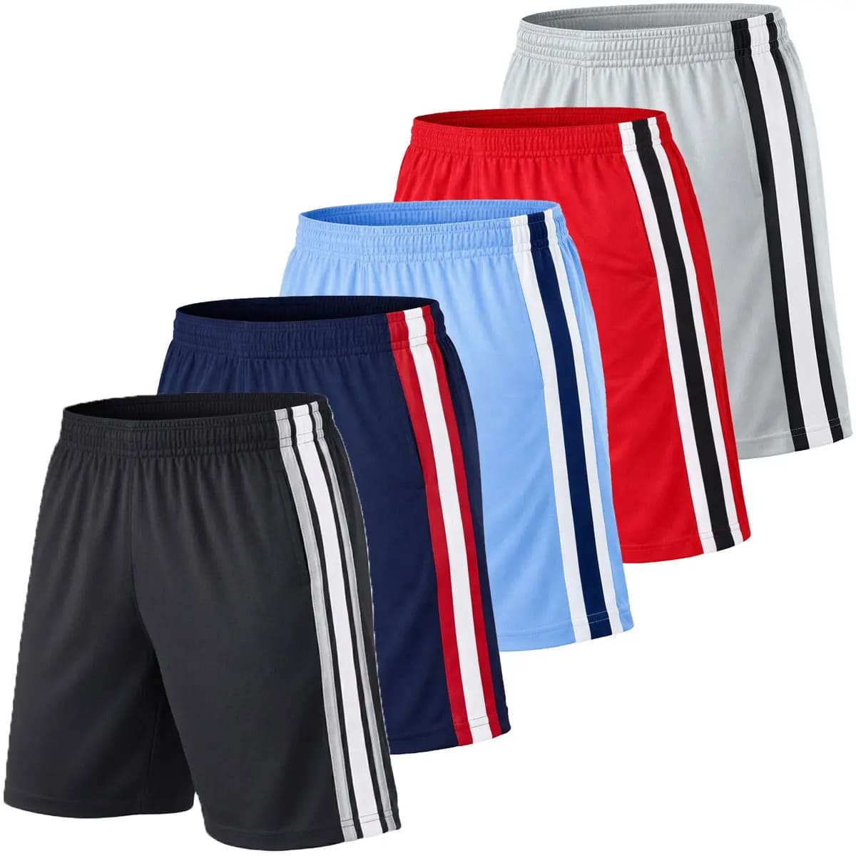 Men's Premium Active Moisture Wicking Workout Mesh Shorts With Trim Summer Outdoor Bottoms