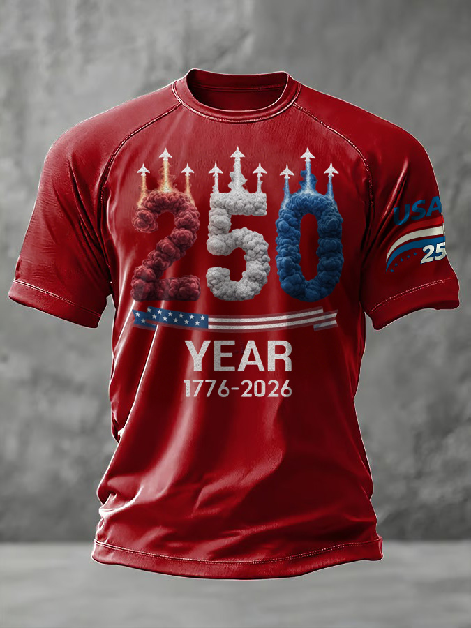 Men'S And Women'S Casual 250Th Anniversary Founding Celebration Raglan T-Shirt