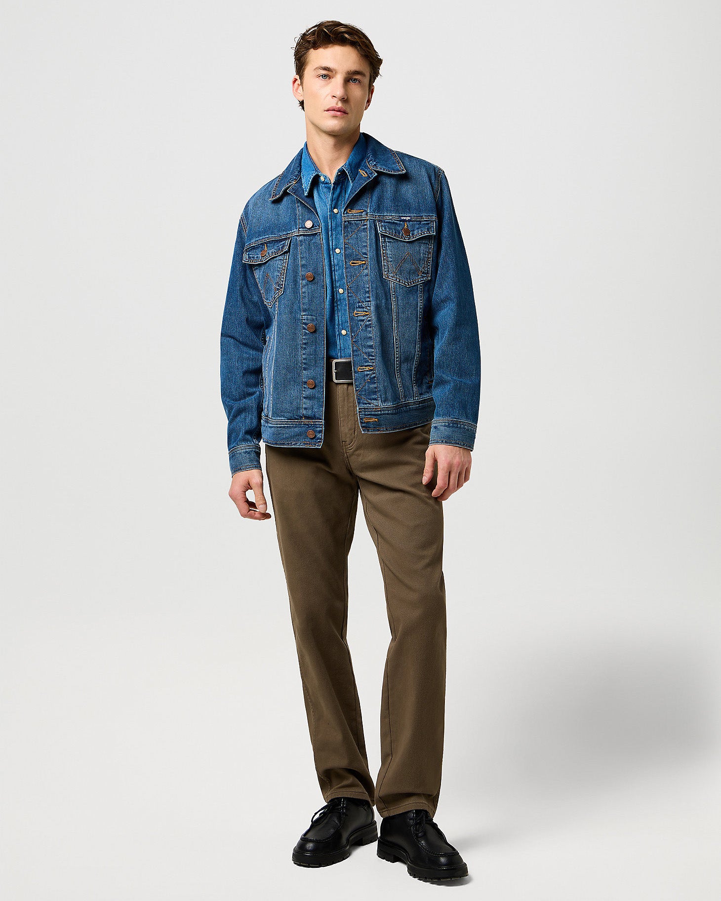 Texas Stretch Authentic Straight Cotton Twill Trousers - Tarmac