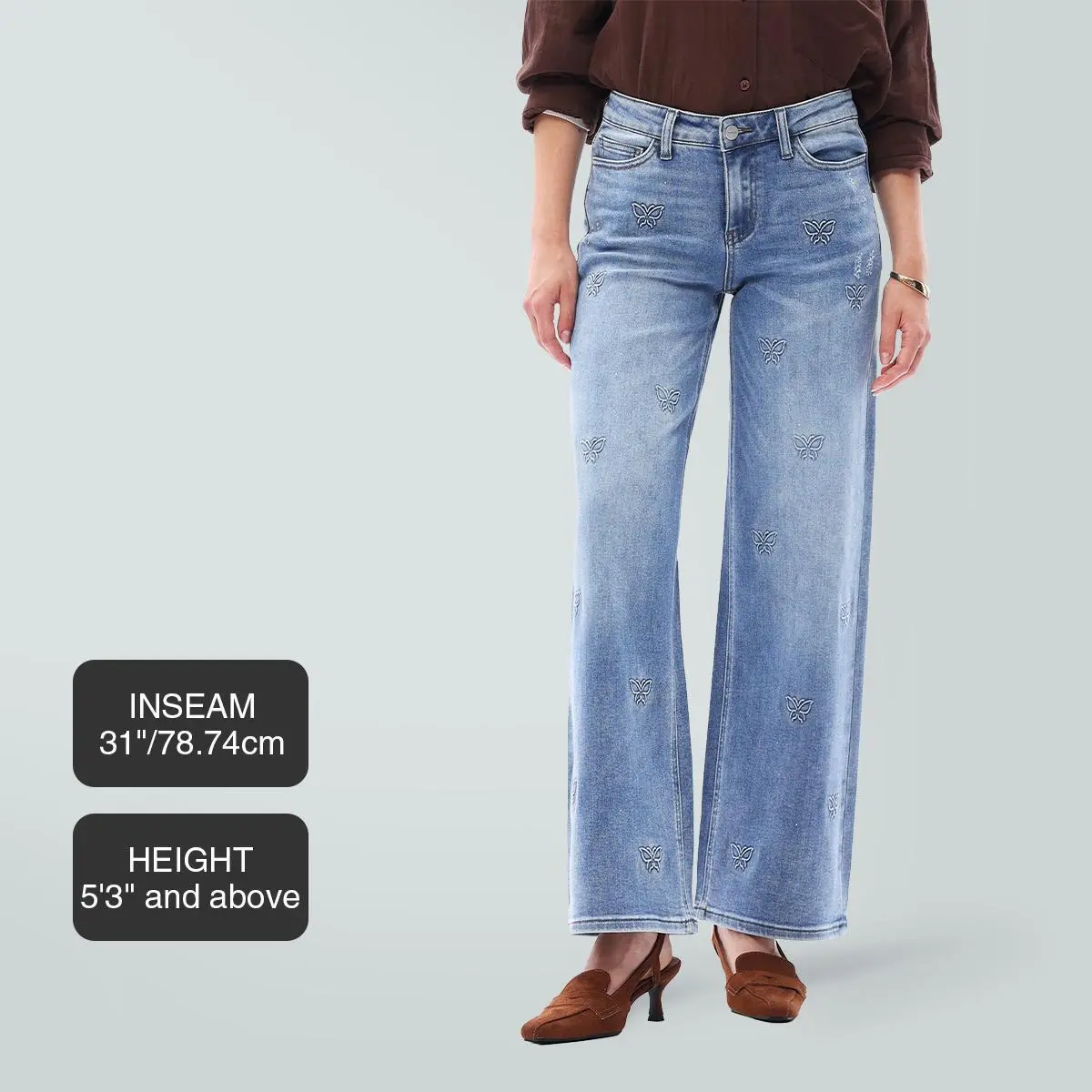 Mid-low Rise Baggy Jeans
