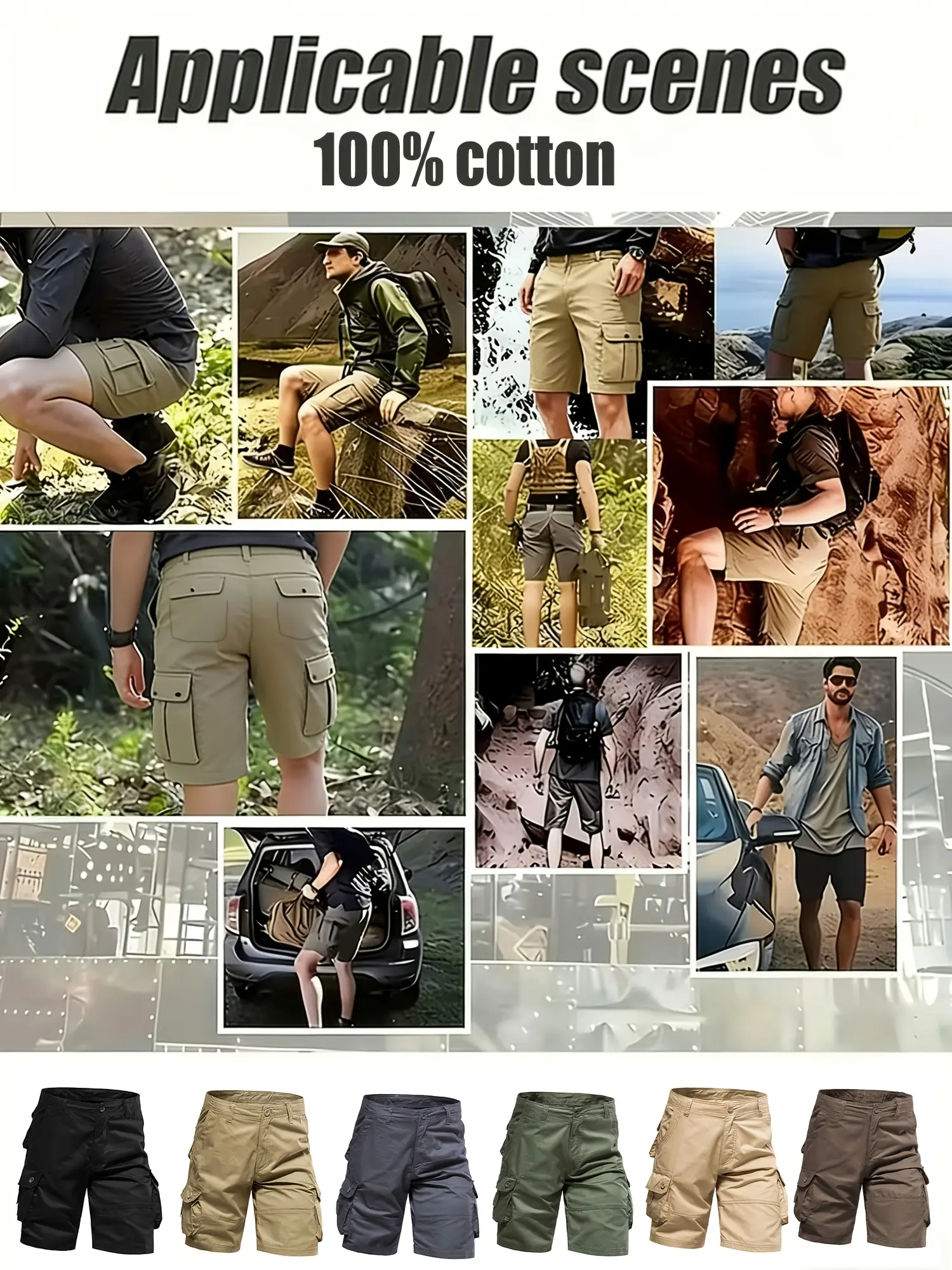 Men’s Shorts With Multifunctional Pockets