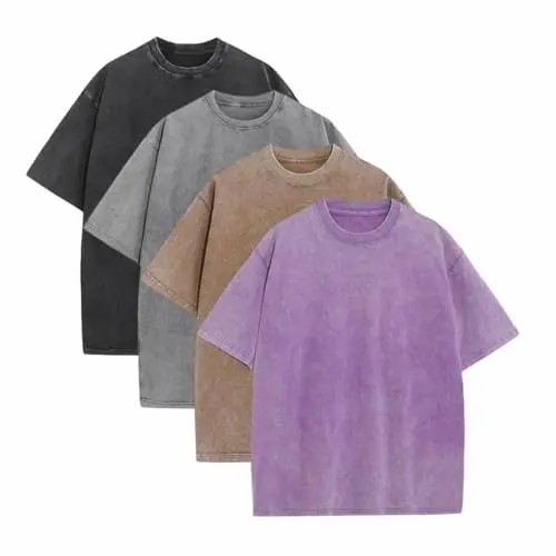 Unisex Oversized Acid Wash Heavyweight T-Shirt – Vintage Gym & Streetwear Tee