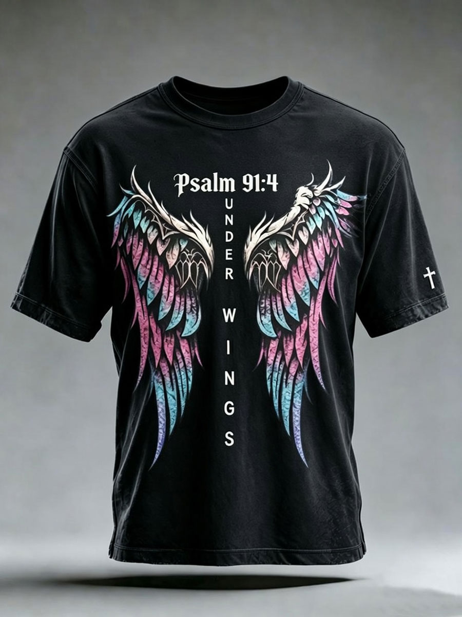 Men'S Faith  Print Casual Top