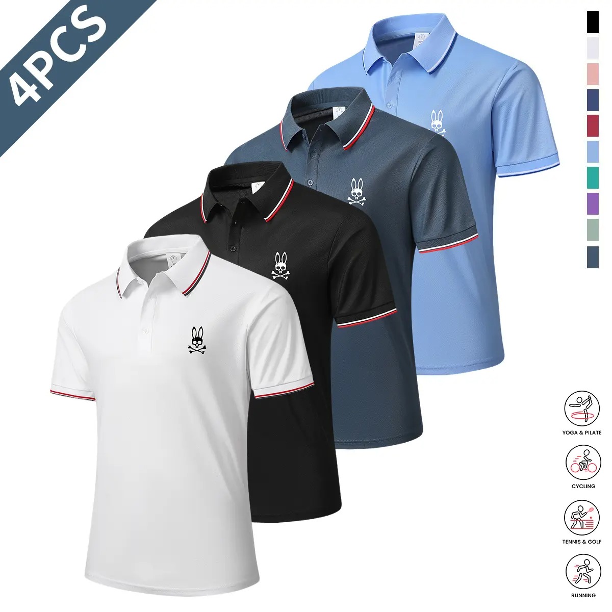 Men's Casual Short-Sleeve Polo Shirt