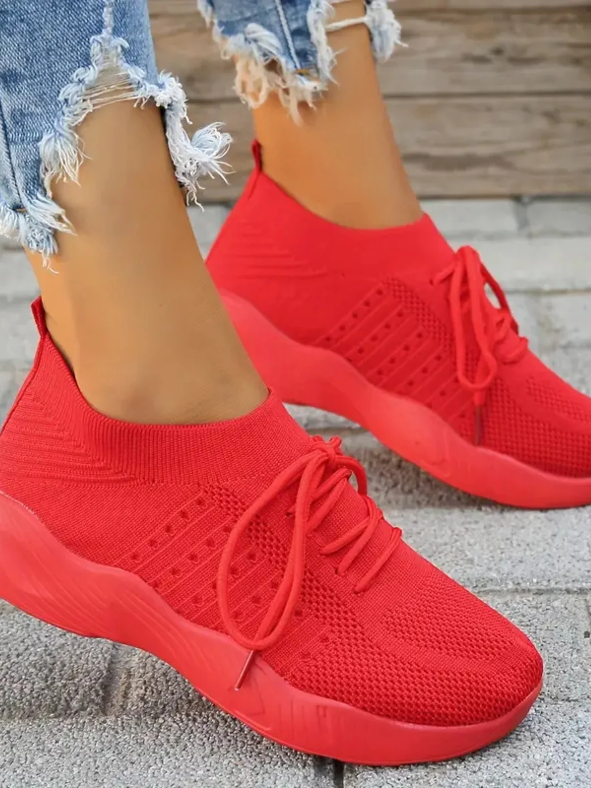 Mesh Round Toe Flat Slip-on Shoes (multiple color options)