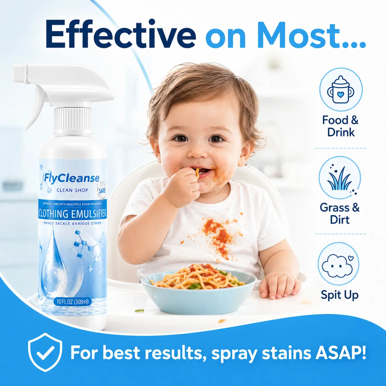 Stain and Food Residue Cleaning Spray—An Essential for Home Cleaning and Care