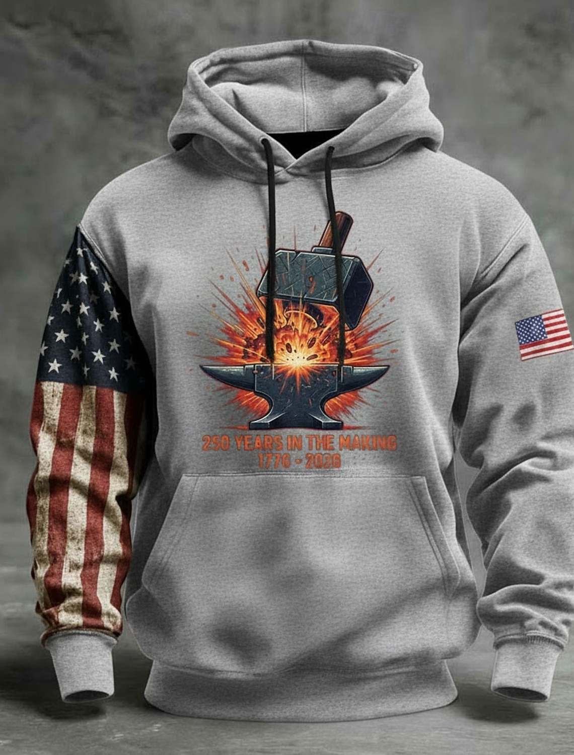 250Th Anniversary Forged Spirit Printed Sleeve Hoodie