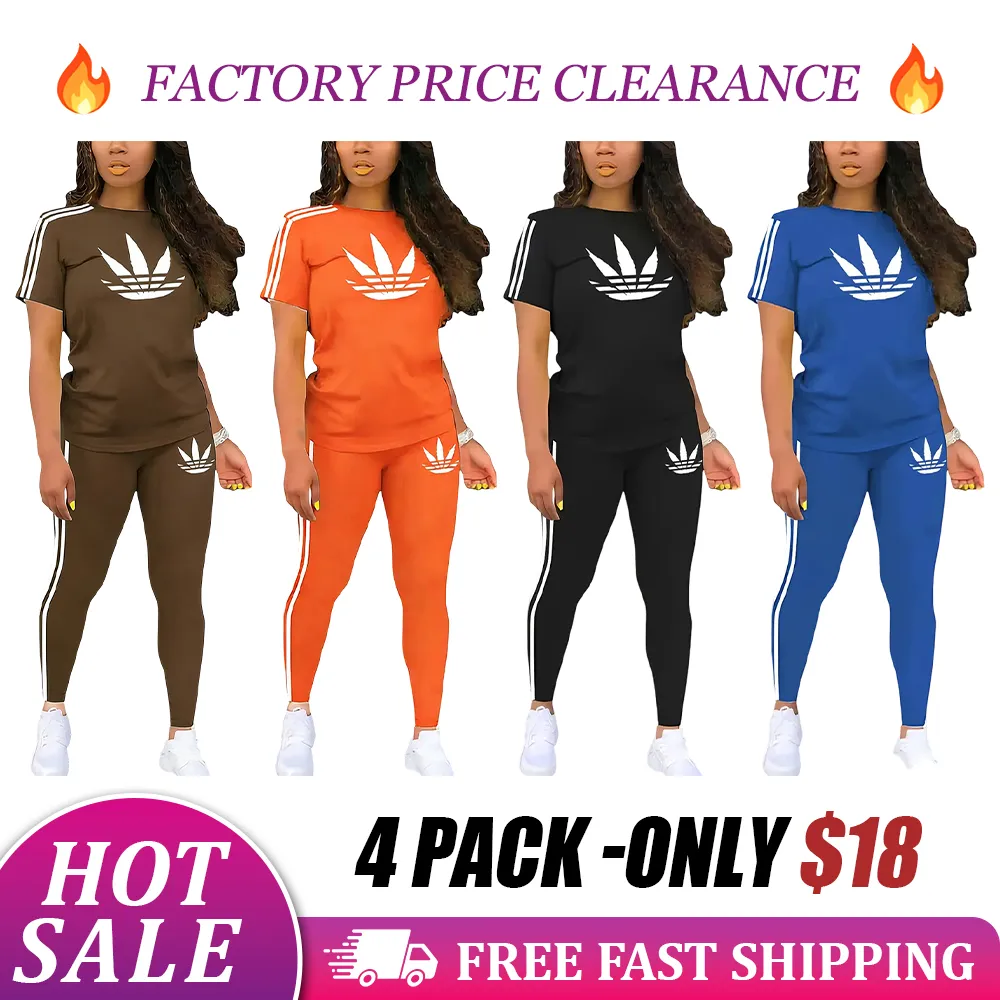 Women's Drawstring Short Sleeve and Long Pants Two-Piece Set