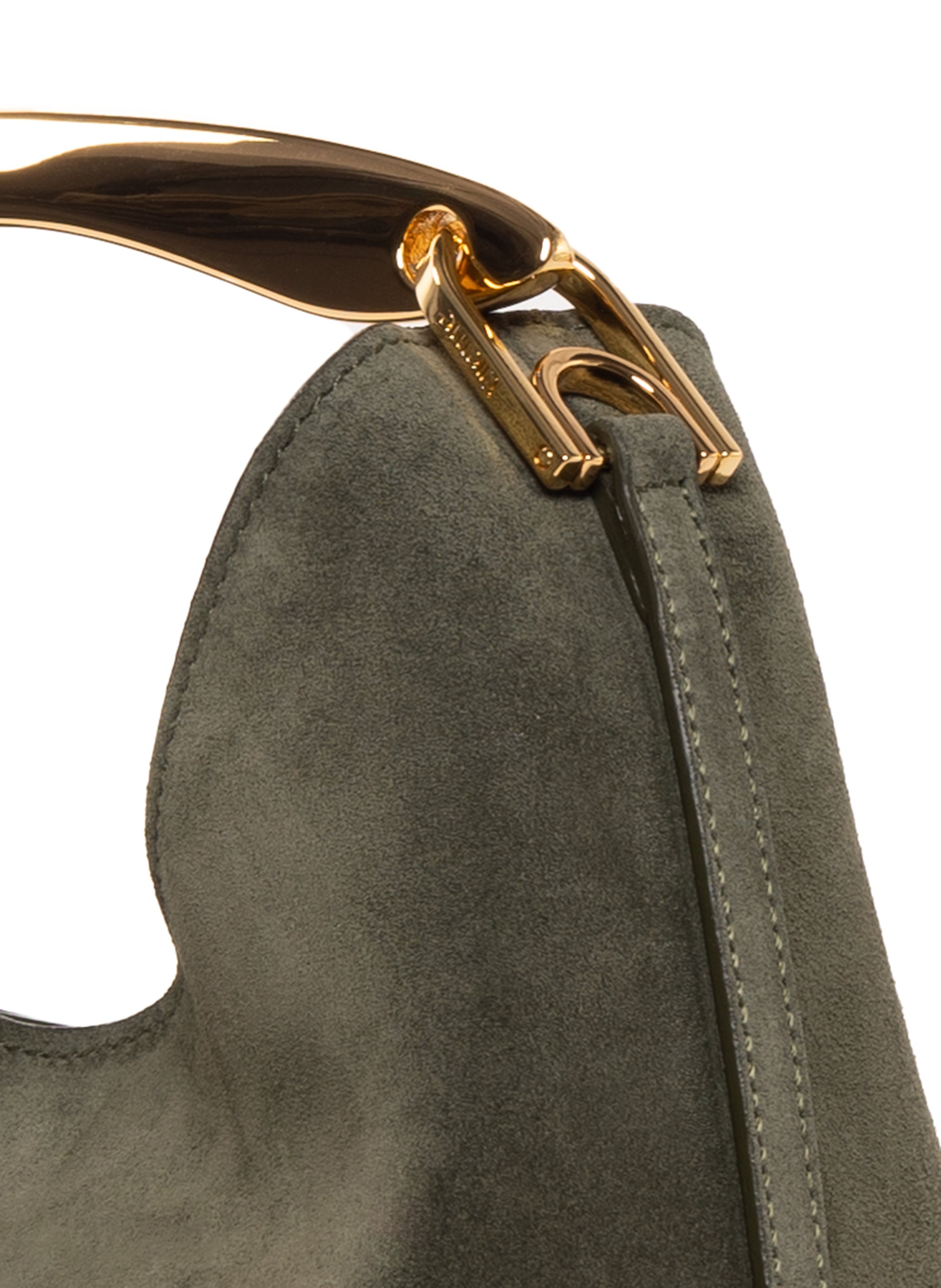 Small Boomerang Suede Khaki Clearance Sale 85%OFF