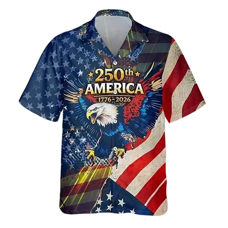 Retro Hawaii 250 Years of Freedom 1776 - 2026 Eagle Patriotic Shirt
