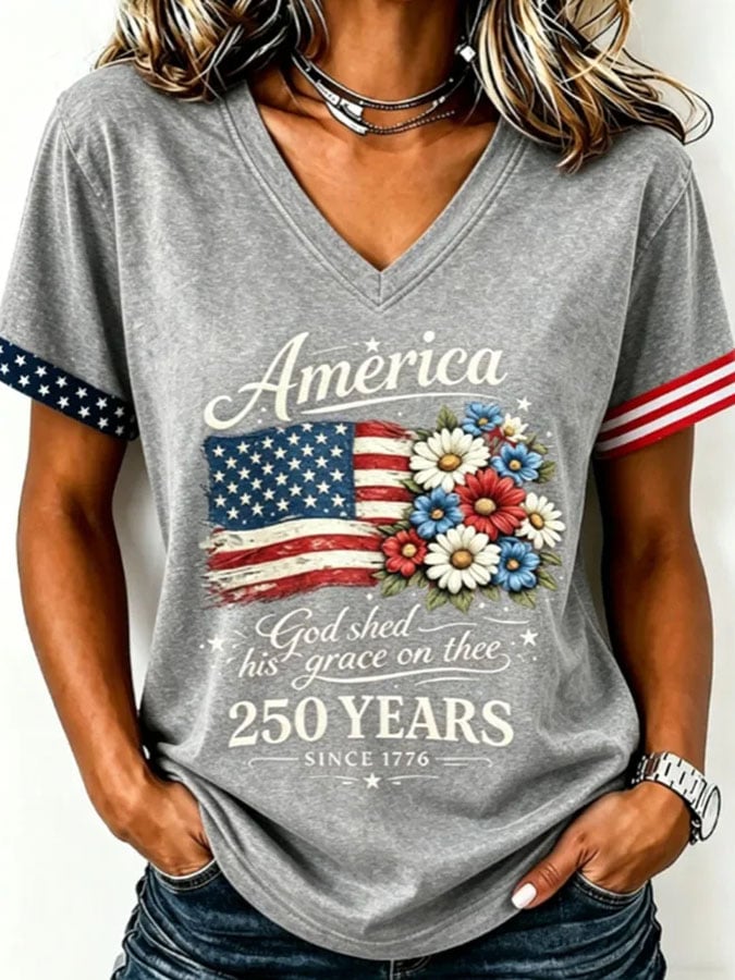 Women's Casual Print Short-Sleeve T-Shirt