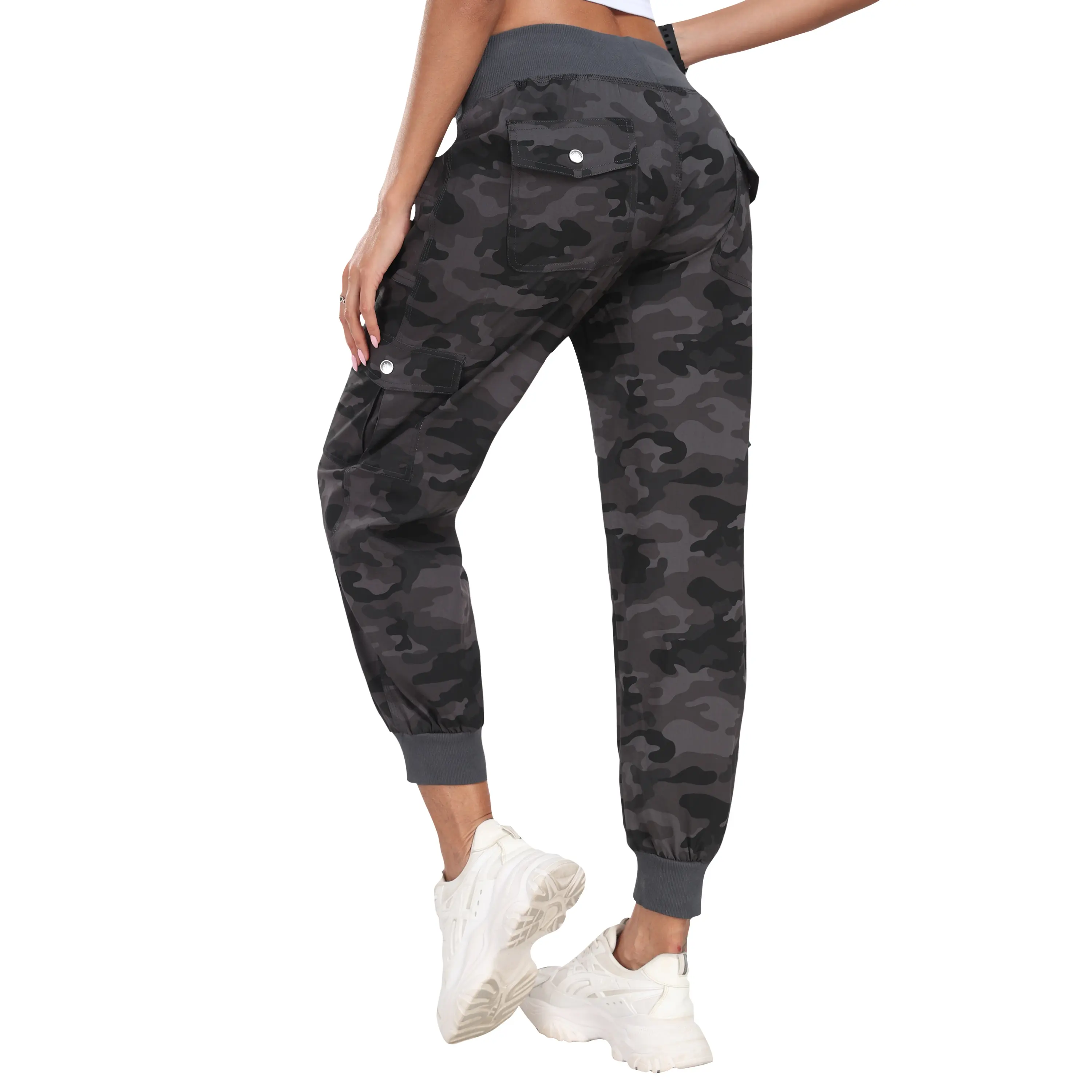 PLUS SIZE Lightweight Hiking Cargo Pants Outdoor Quick Dry Casual Travel Sweatpants Joggers Elastic Waist 6 Pockets