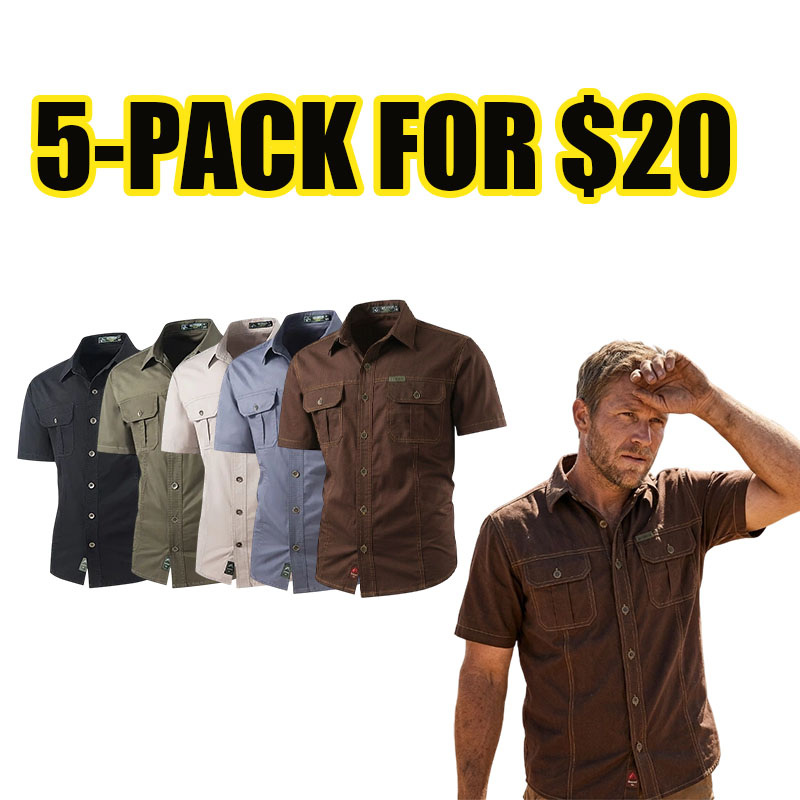 Men's Multi-Pocket Outdoor Work Shirt